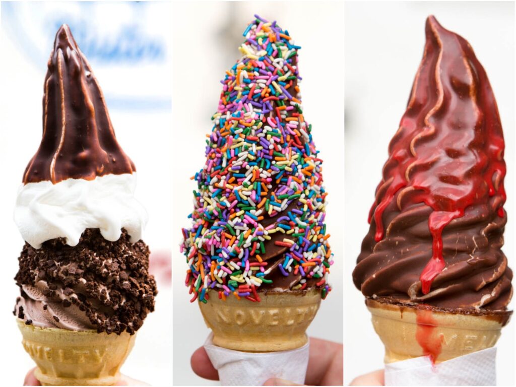 Double-dipped ice-cream cones