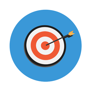 A target with bullseye.