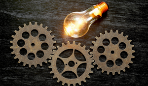 Image: Light bulb and gears